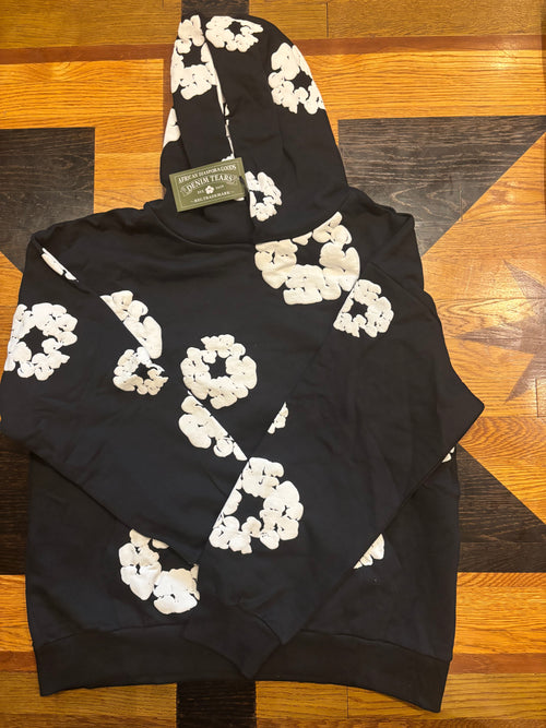 BRAND NEW! DENIM TEARS Black Pullover Hoodie Men's L premium quality replica, not authentic